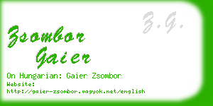 zsombor gaier business card